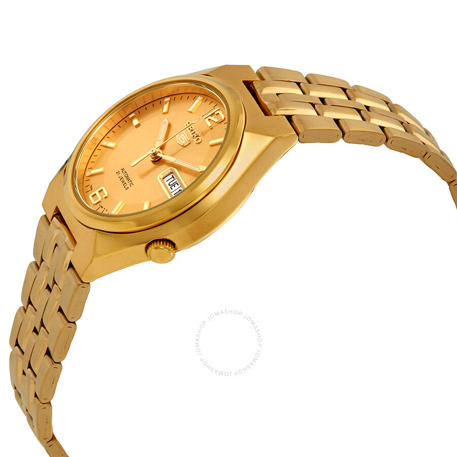 Seiko Series 5 Automatic Gold Dial Men's Watch SNKL64 - The Watches Men & Co #2