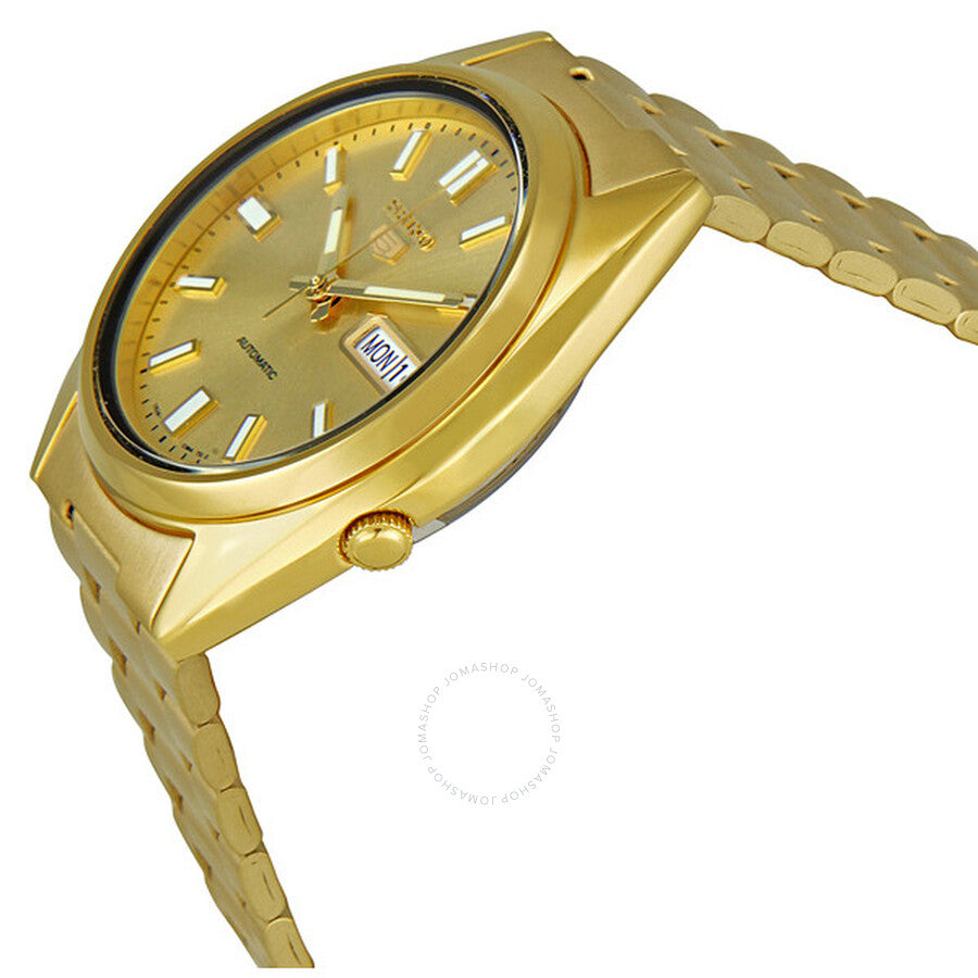 Seiko Series 5 Automatic Gold Dial Yellow Gold-tone Men's Watch SNXS80 - Dawson Watches #2