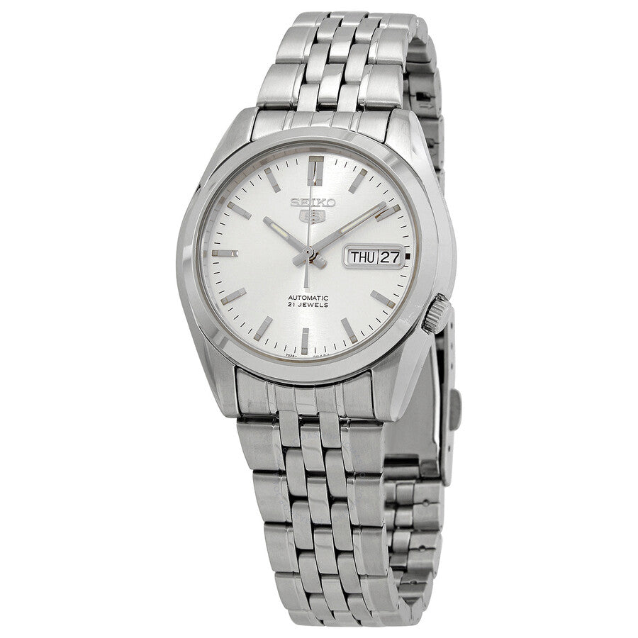 Seiko Series 5 Automatic Silver Dial Men's Watch SNK355K - Dawson Watches