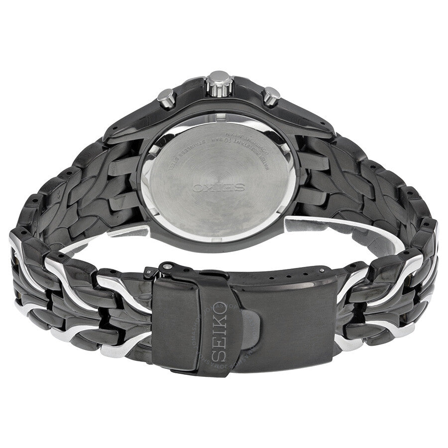 Seiko Solar Chronograph Black Dial Stainless Steel Men's Watch SSC139 - Dawson Watches #3