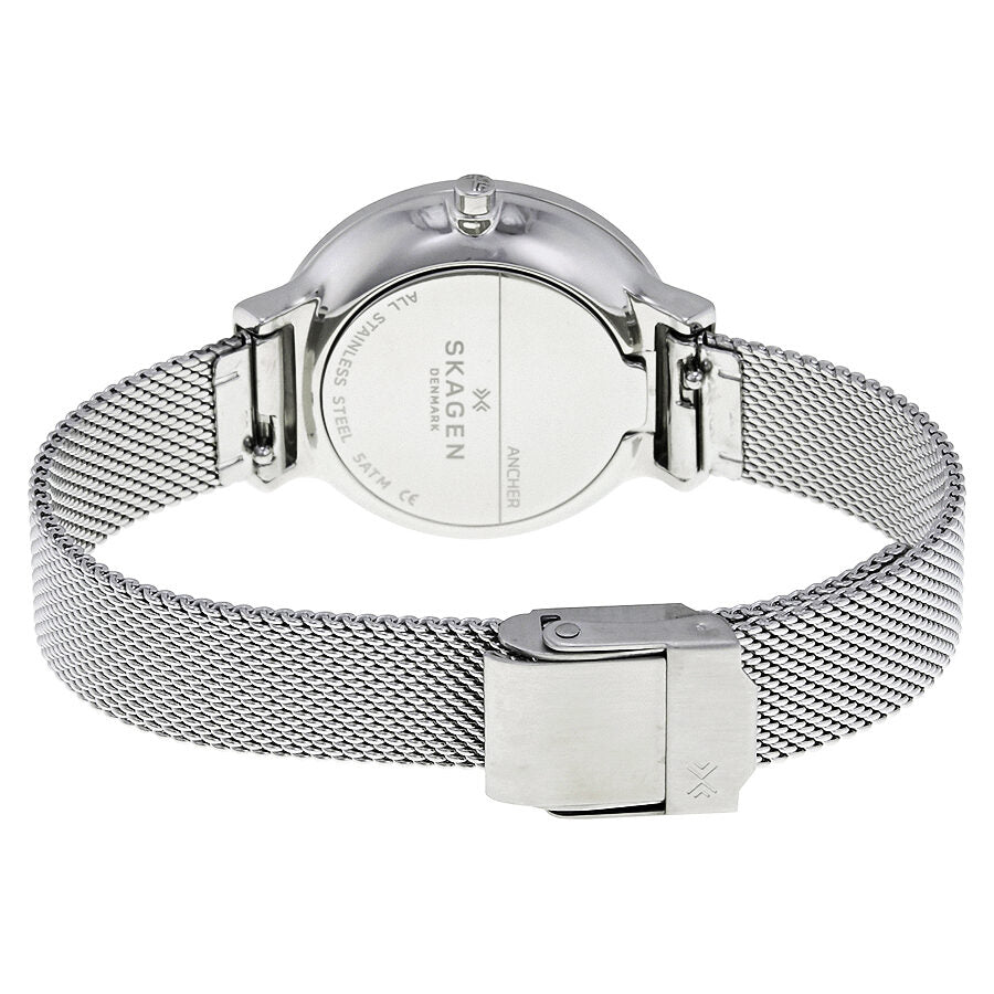 Skagen Ancher White Dial Steel Mesh Ladies Watch SKW2478 - Dawson Watches #3