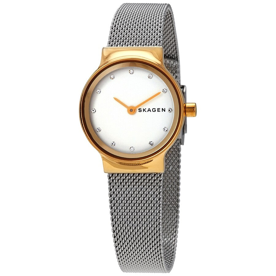 Skagen Freja White Dial Stainless Steel Mesh Ladies Watch SKW2666 - Dawson Watches