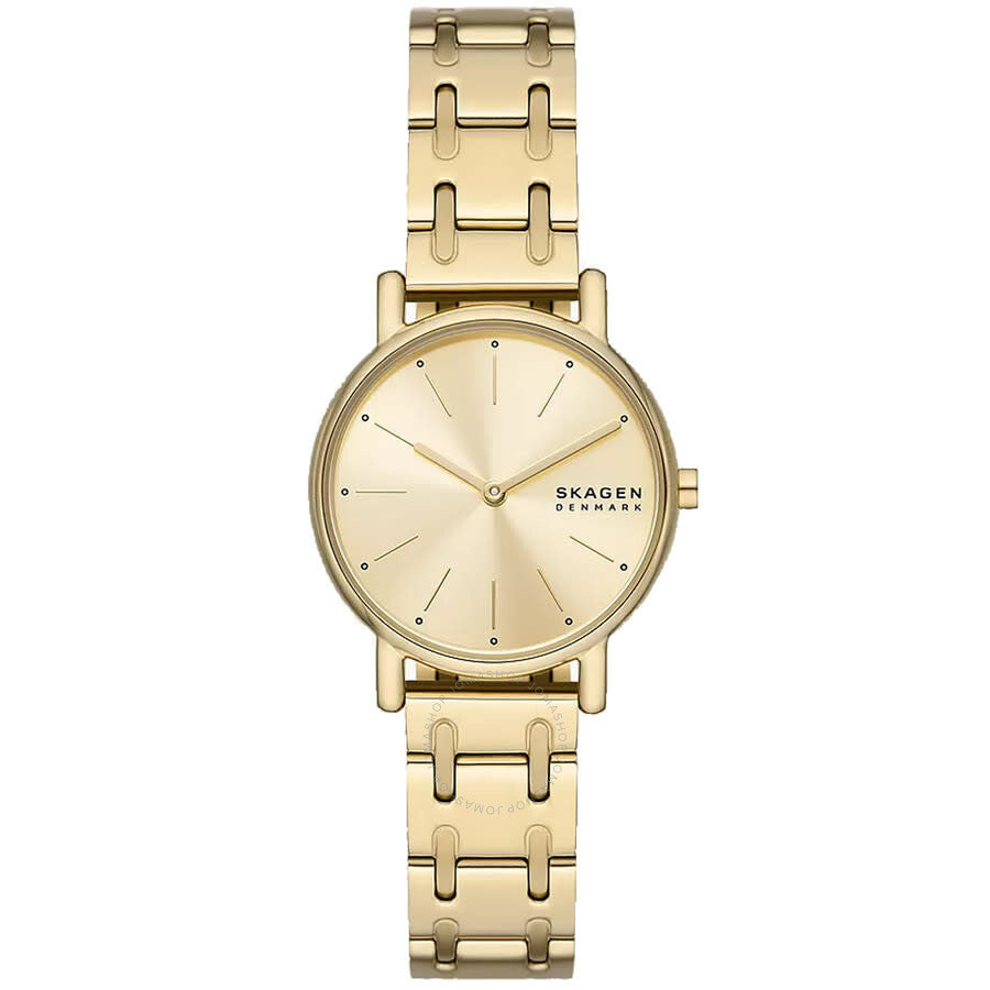 Skagen Signatur Lille Quartz Gold Dial Ladies Watch SKW3124 - Dawson Watches