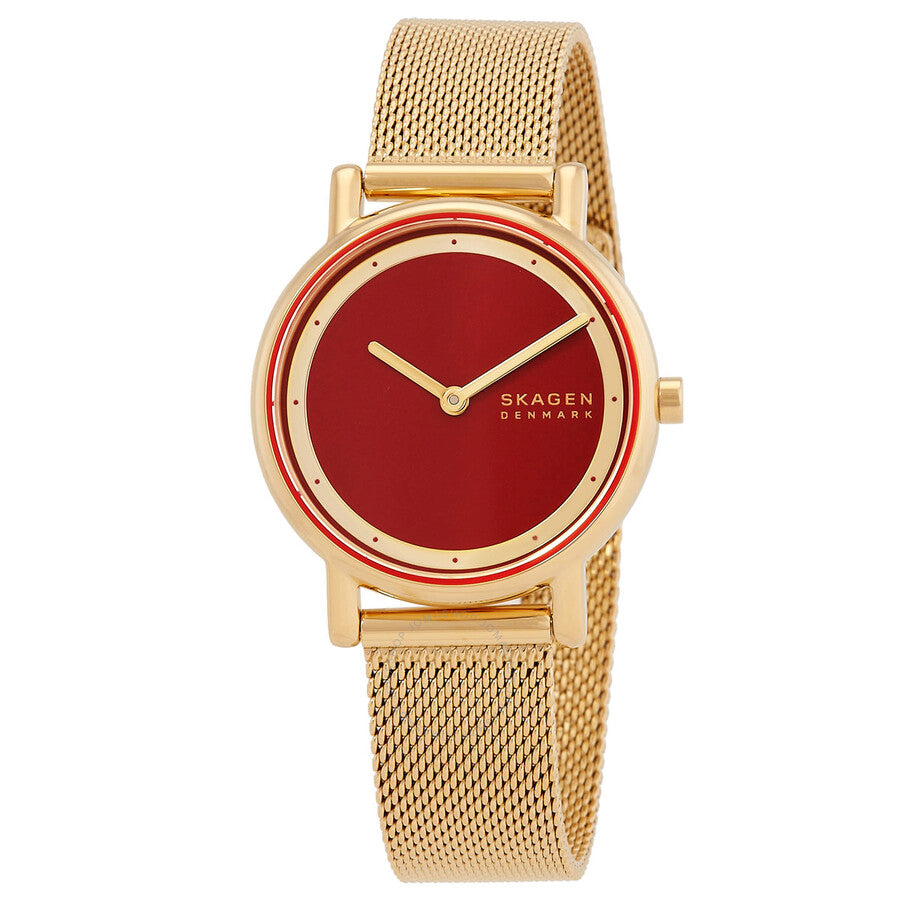 Skagen Signatur Lille Red Dial Ladies Watch SKW3117 - Dawson Watches