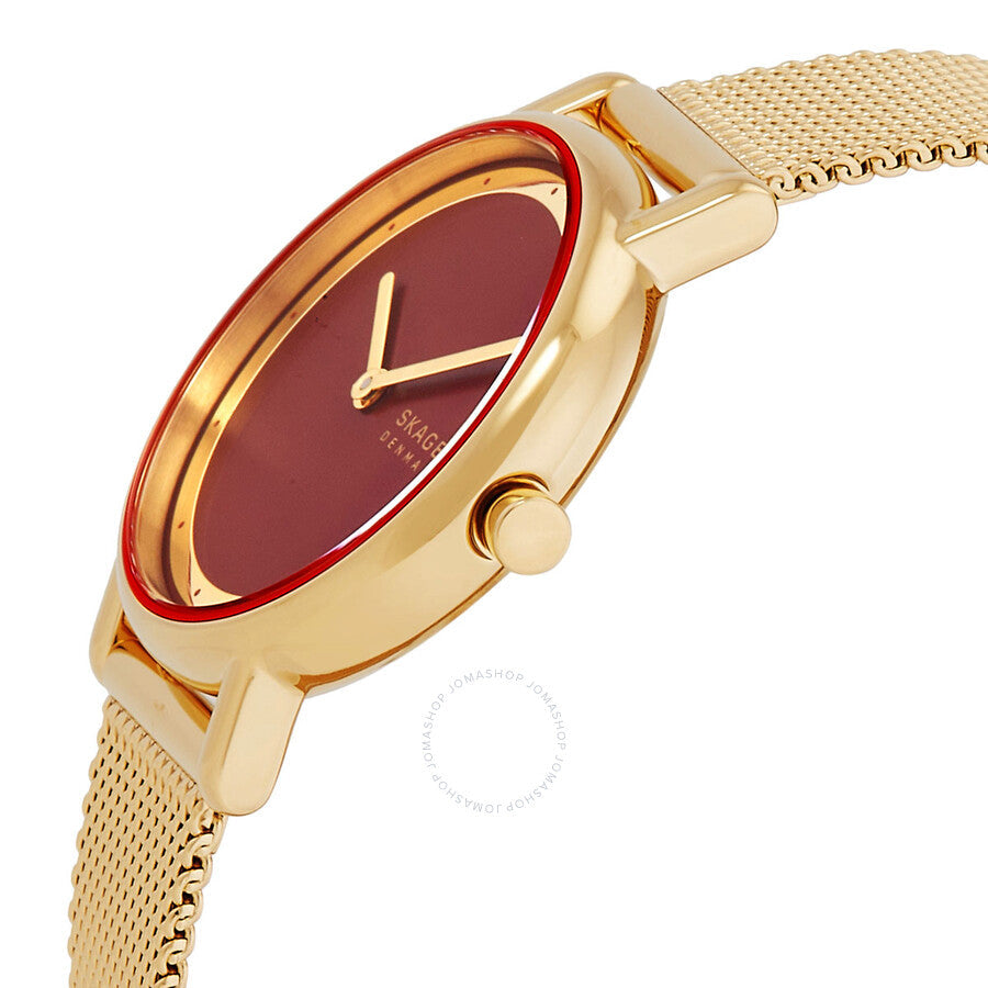 Skagen Signatur Lille Red Dial Ladies Watch SKW3117 - Dawson Watches #2