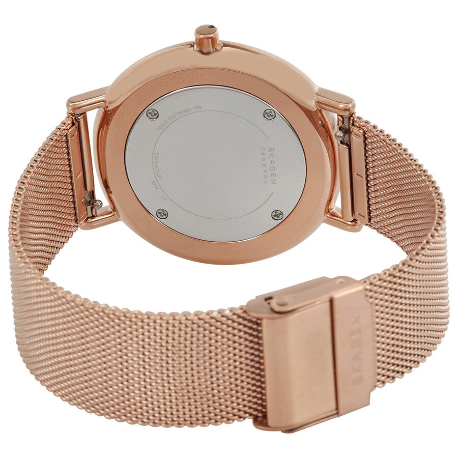 Skagen Signatur Quartz White Dial Rose Gold-tone Ladies Watch SKW2784 - Dawson Watches #3