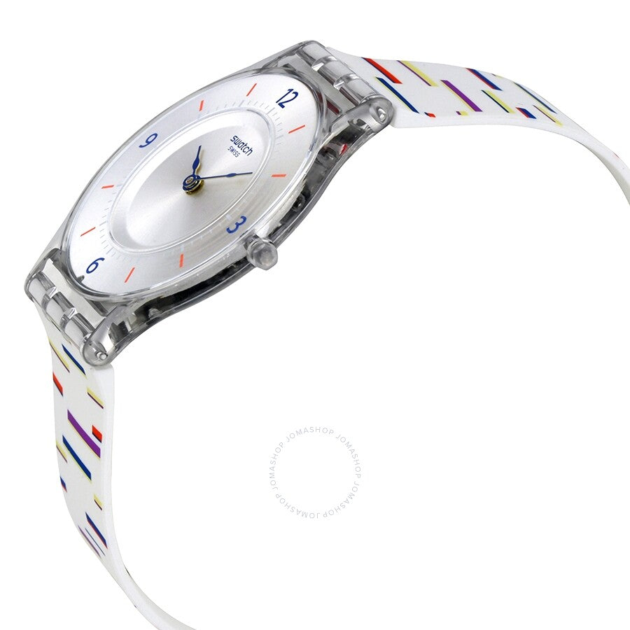 Swatch Thin Liner Silver Dial Ladies Watch SFE108 - Dawson Watches #2