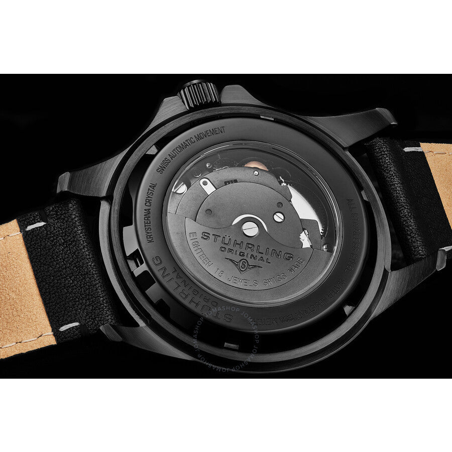 Stuhrling Original Aquadiver Automatic Black Dial Men's Watch M17101 - Dawson Watches #3