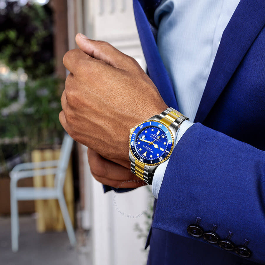 Stuhrling Original Aquadiver Automatic Blue Dial Men's Watch M13515 - Dawson Watches #2