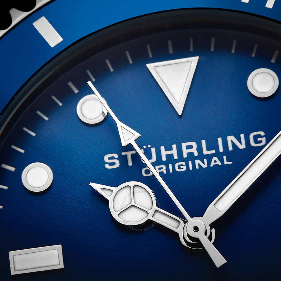 Stuhrling Original Aquadiver Automatic Blue Dial Men's Watch M13544#M13544 - Dawson Watches #6