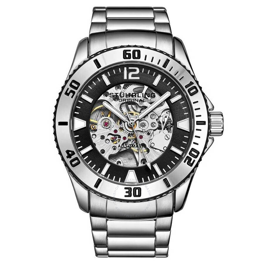 Stuhrling Original Aquadiver Black Dial Men's Watch M15818 - Dawson Watches