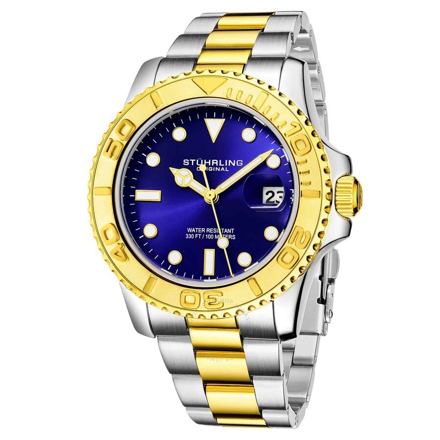 Stuhrling Original Aquadiver Blue Dial Men's Watch M15831 - Dawson Watches