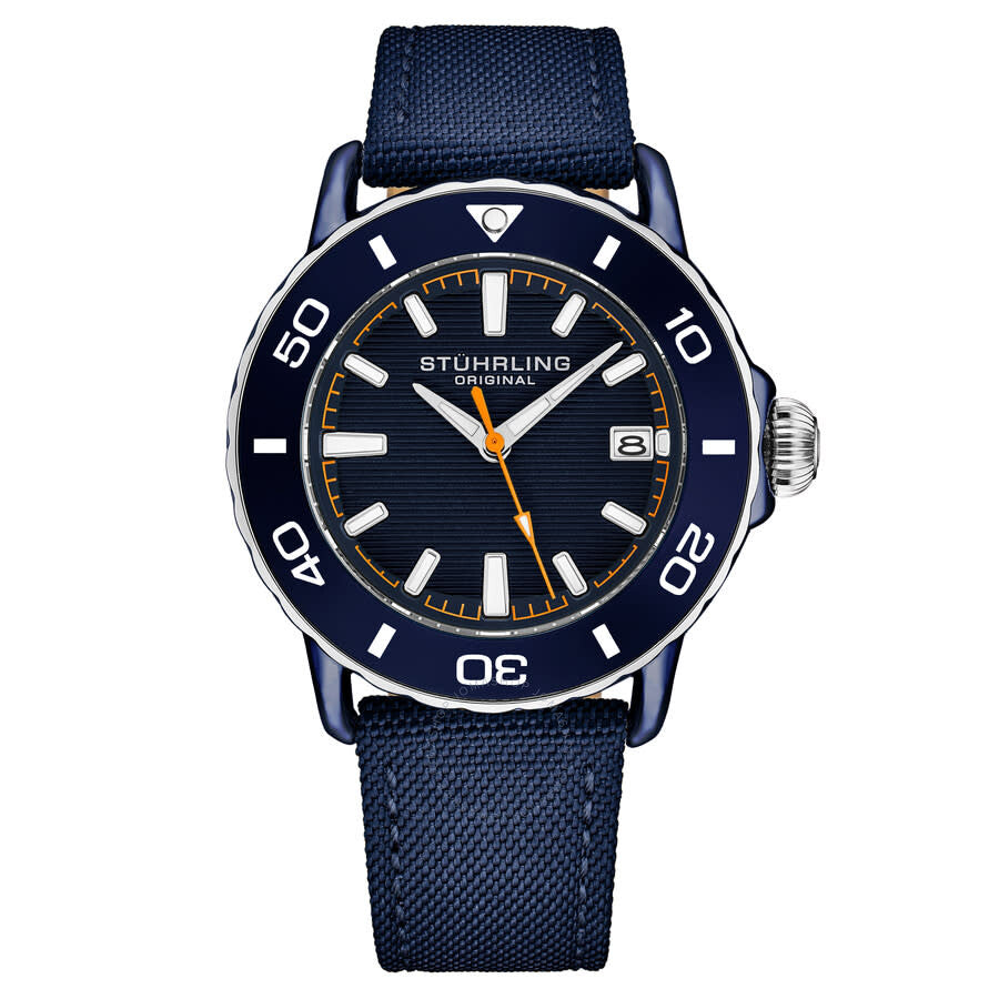 Stuhrling Original Aquadiver Quartz Blue Dial Men's Watch M17999 - Dawson Watches