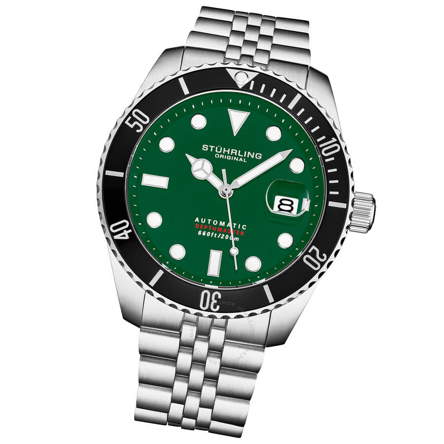 Stuhrling Original Aquadiver Automatic Green Dial Men's Watch M18018 - Dawson Watches #2