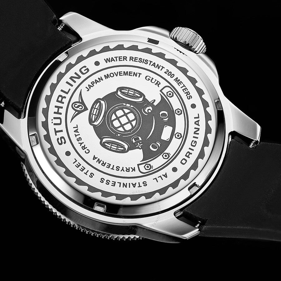 Stuhrling Original Aquadiver Quartz Blue Dial Men's Watch M13623 - Dawson Watches #2