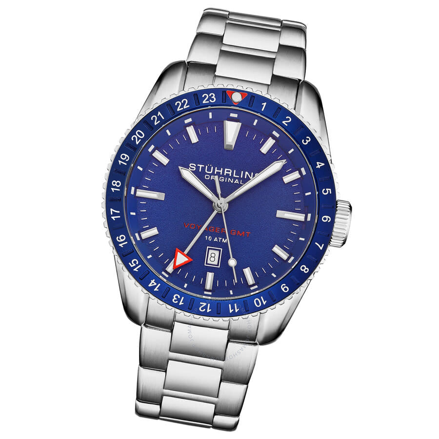 Stuhrling Original Aquadiver Quartz Blue Dial Men's Watch M17219 - Dawson Watches #2