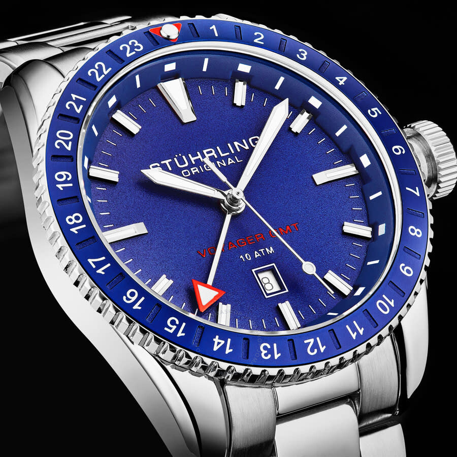 Stuhrling Original Aquadiver Quartz Blue Dial Men's Watch M17219#M17219 - Dawson Watches #6