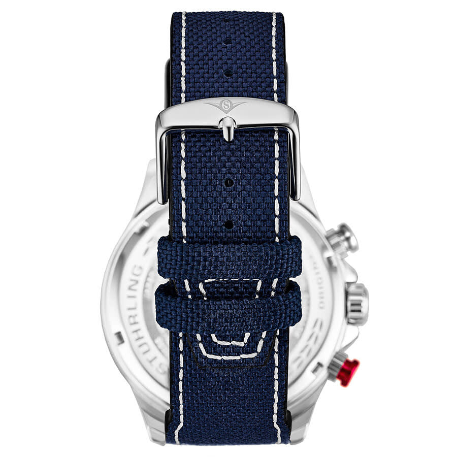 Stuhrling Original Aviator Quartz Blue Dial Men's Watch M13587 - Dawson Watches #2