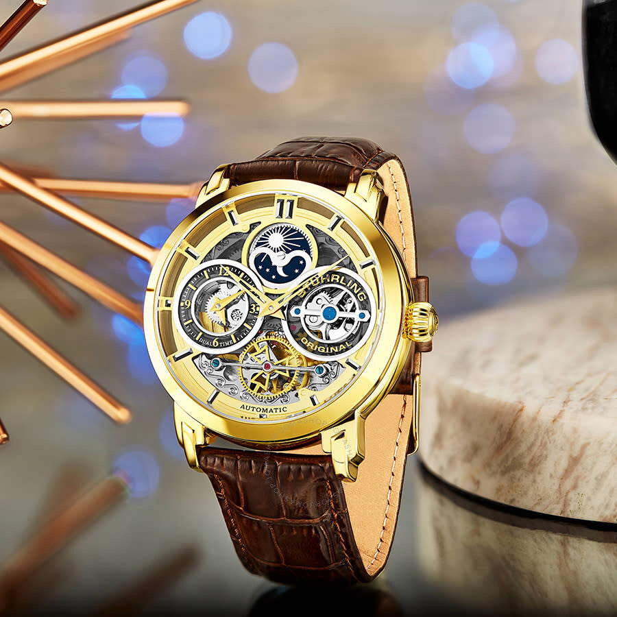Stuhrling Original Legacy Automatic Gold Dial Men's Watch M13527 - The Watches Men & Co #3