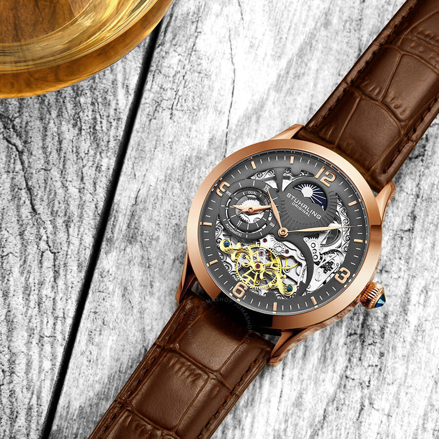 Stuhrling Original Legacy Automatic Gunmetal Dial Men's Watch M13595 - Dawson Watches #3