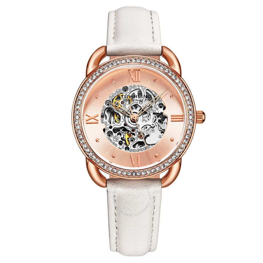 Stuhrling Original Legacy Automatic Rose Gold Dial Ladies Watch M16852 - Dawson Watches