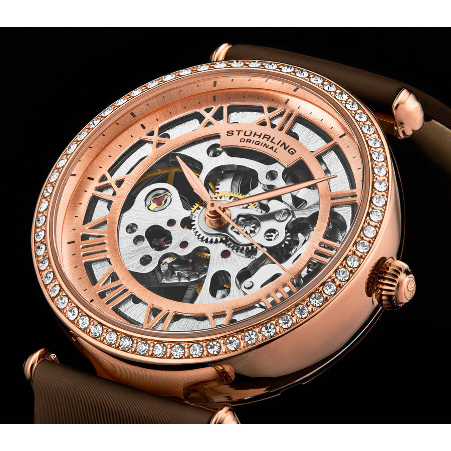 Stuhrling Original Legacy Automatic Rose Gold Dial Ladies Watch M17193 - Dawson Watches #4