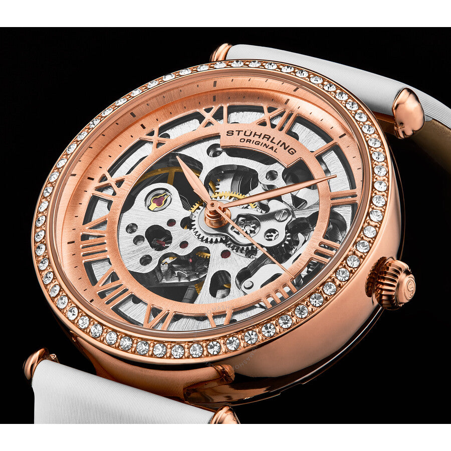 Stuhrling Original Legacy Automatic Rose Gold Dial Ladies Watch M17194 - Dawson Watches #4