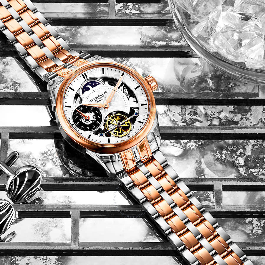 Stuhrling Original Legacy Automatic Silver Dial Men's Watch M13487 - The Watches Men & Co #3