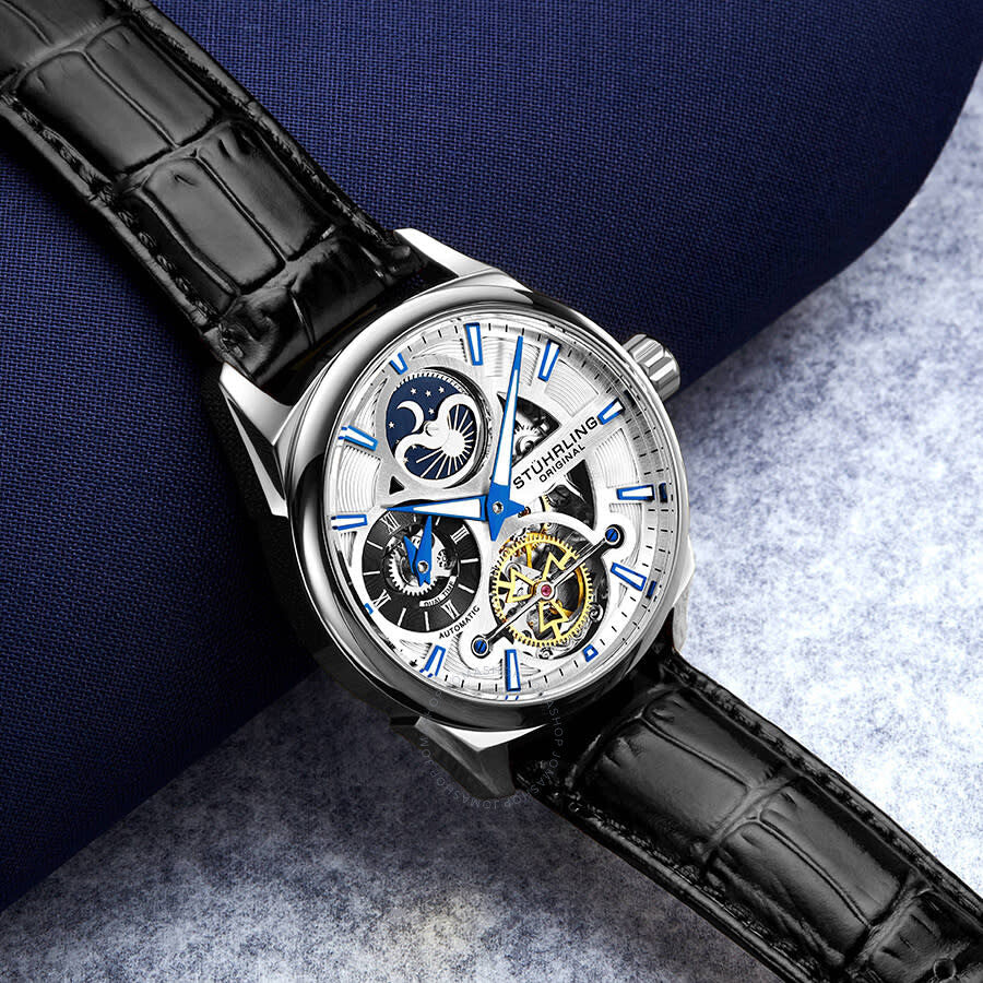 Stuhrling Original Legacy Automatic Silver Dial Men's Watch M13598 - The Watches Men & Co #4