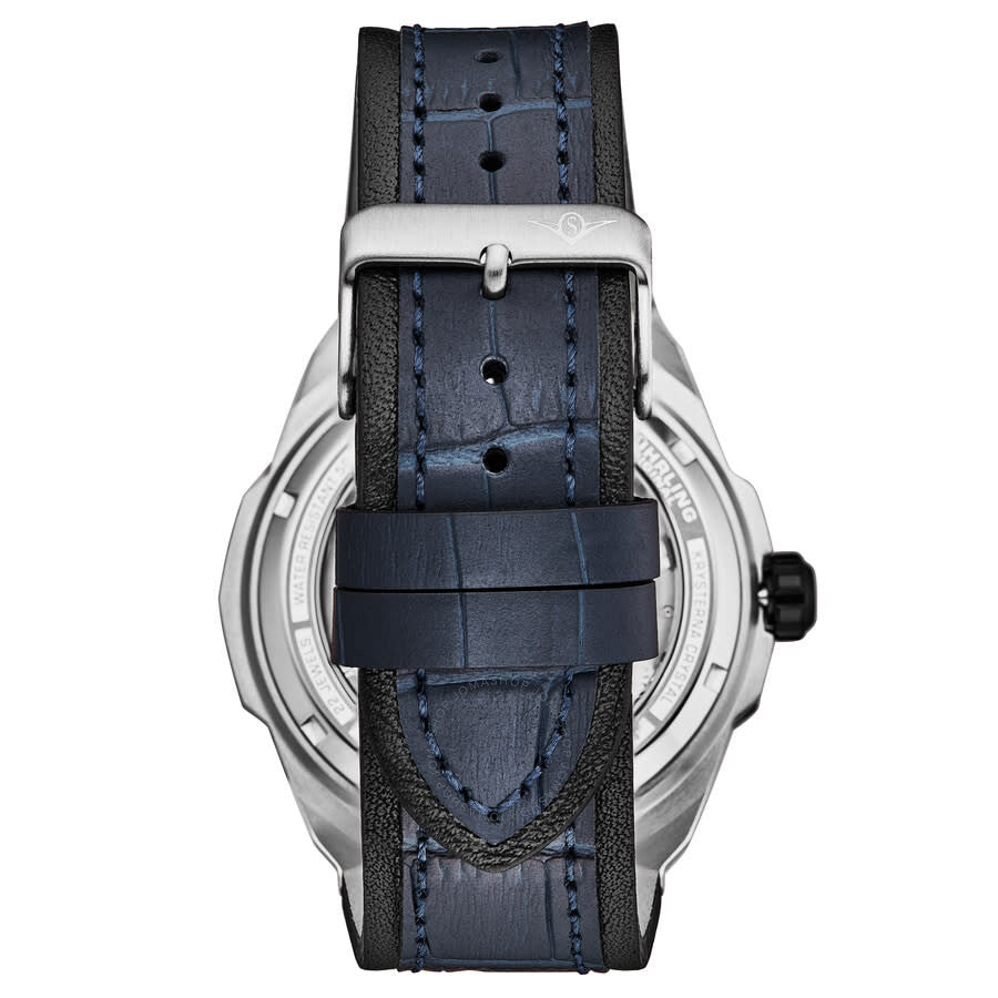 Stuhrling Original Legacy Chronograph Automatic Blue Dial Men's Watch M18221 - Dawson Watches #2