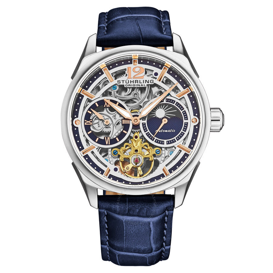 Stuhrling Original Legacy Chronograph Automatic Rose Gold Dial Men's Watch M18245 - Dawson Watches