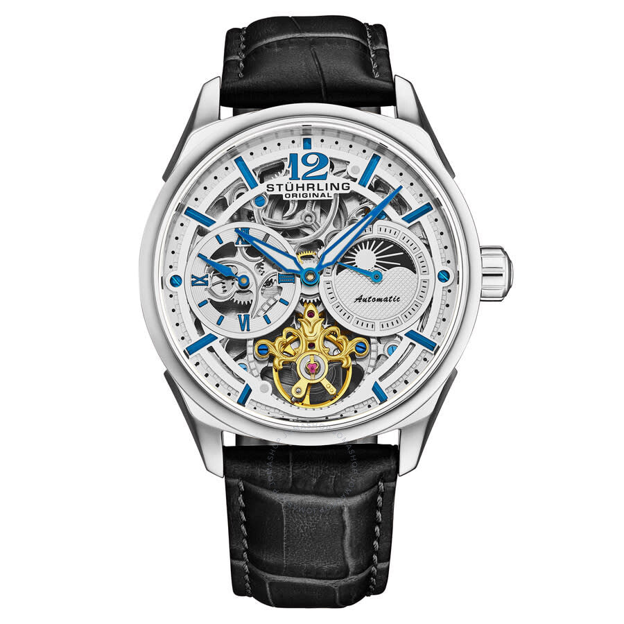 Stuhrling Original Legacy Chronograph Automatic Silver Dial Men's Watch M18244 - Dawson Watches