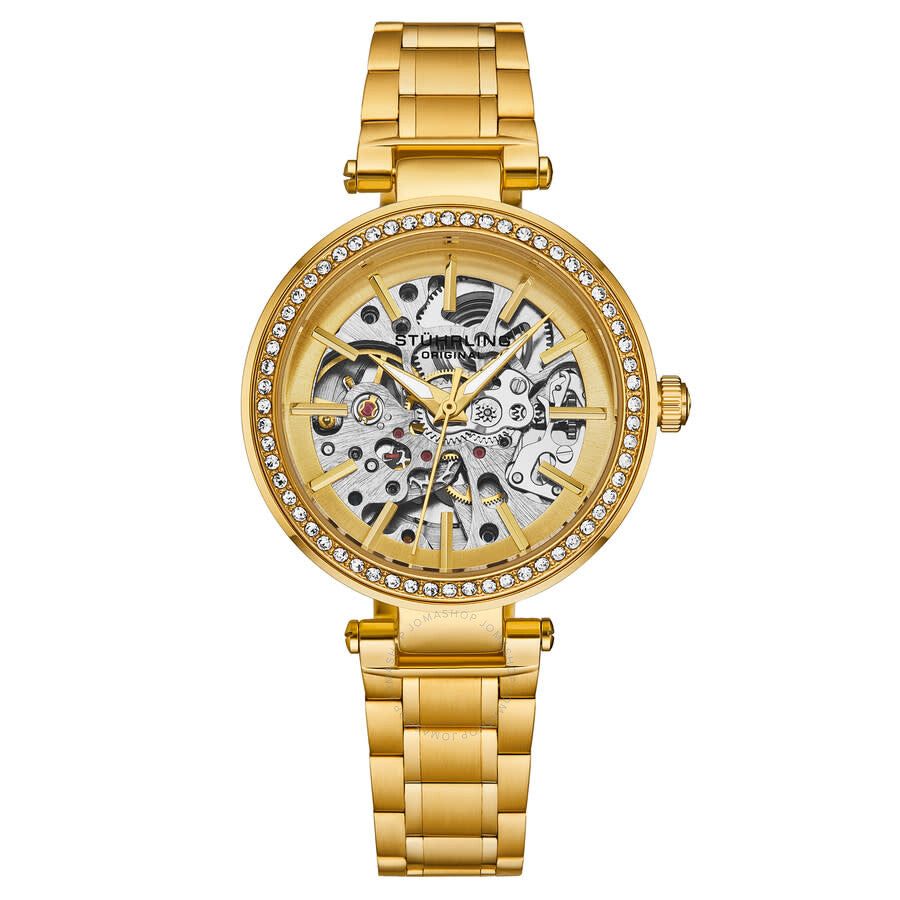 Stuhrling Original Legacy Automatic Gold Dial Ladies Watch M17990 - Dawson Watches