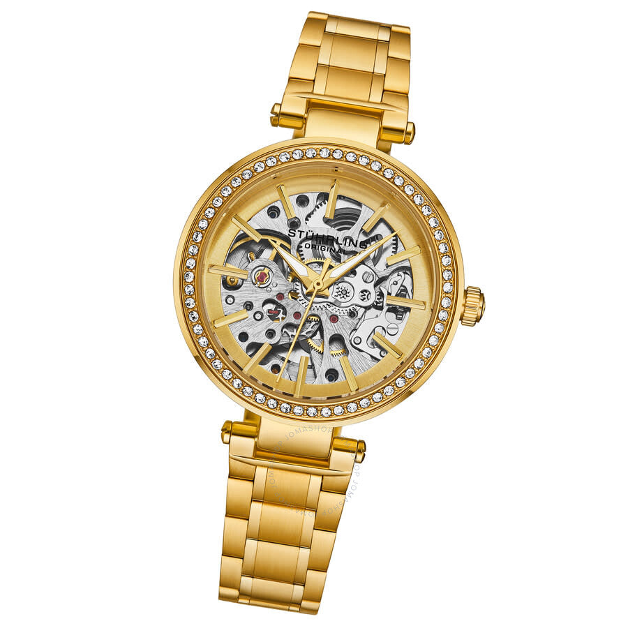 Stuhrling Original Legacy Automatic Gold Dial Ladies Watch M17990 - Dawson Watches #2