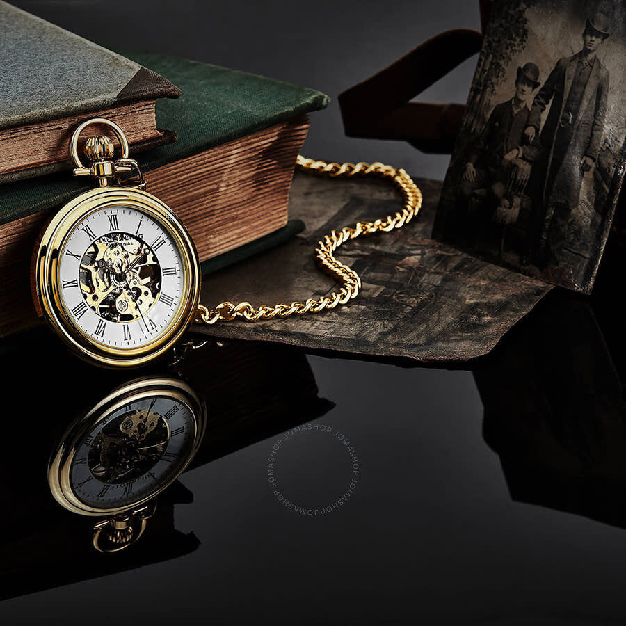Stuhrling Original Legacy Hand Wind White Dial Men's Pocket Watch M13644 - Dawson Watches #5