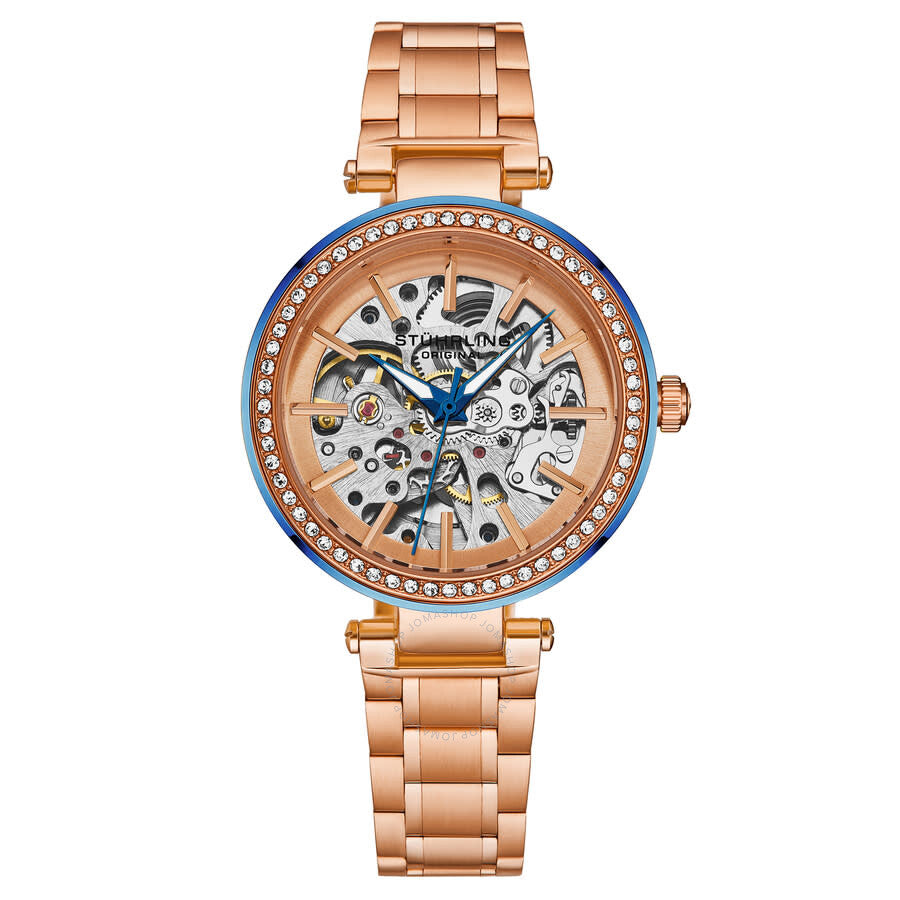 Stuhrling Original Legacy Automatic Rose Gold Dial Ladies Watch M17991 - Dawson Watches