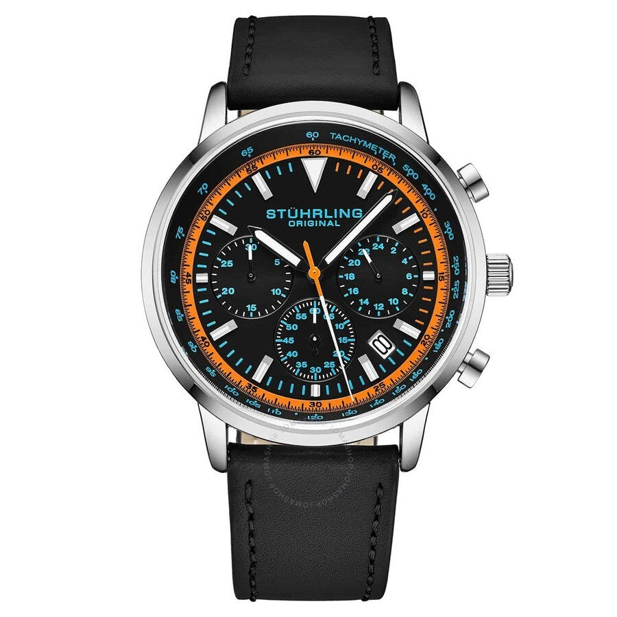 Stuhrling Original Monaco Black Dial Men's Watch M15890 - The Watches Men & Co