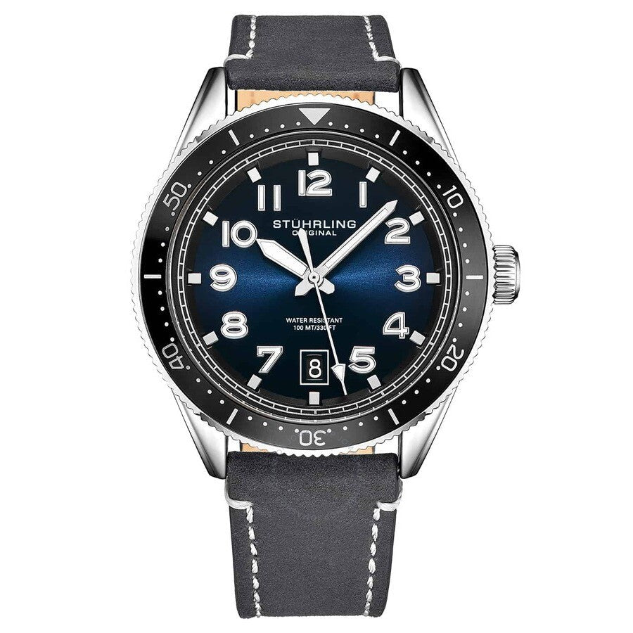 Stuhrling Original Monaco Blue Dial Men's Watch M15896 - The Watches Men & Co