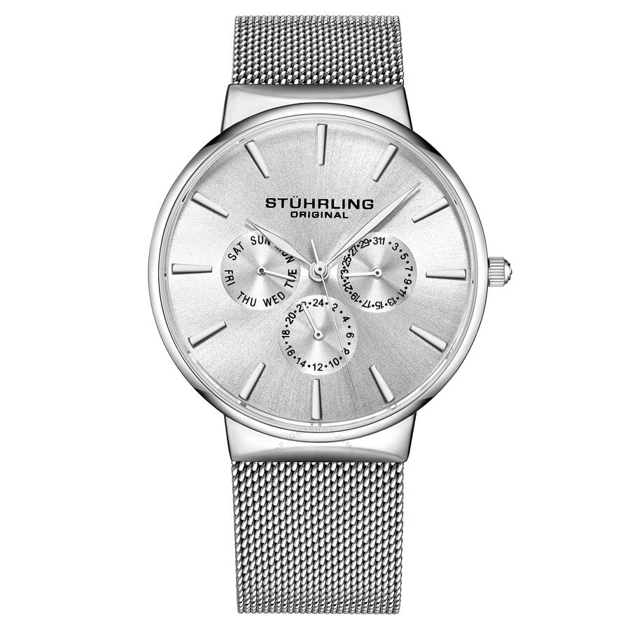 Stuhrling Original Monaco Quartz Silver Dial Men's Watch M16240 - Dawson Watches