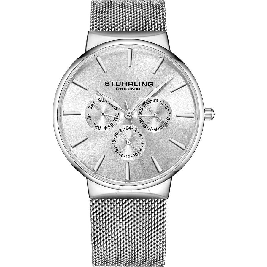 Stuhrling Original Monaco Quartz Silver Dial Men's Watch M16240 - Dawson Watches #2