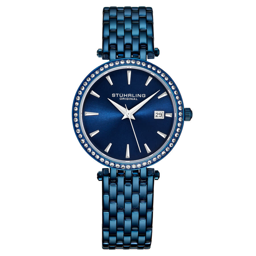 Stuhrling Original Symphony Quartz Blue Dial Ladies Watch M16756 - Dawson Watches