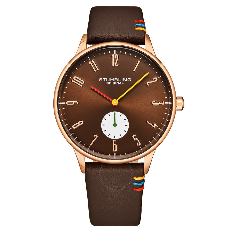 Stuhrling Original Symphony Quartz Brown Dial Men's Watch M17204 - Dawson Watches