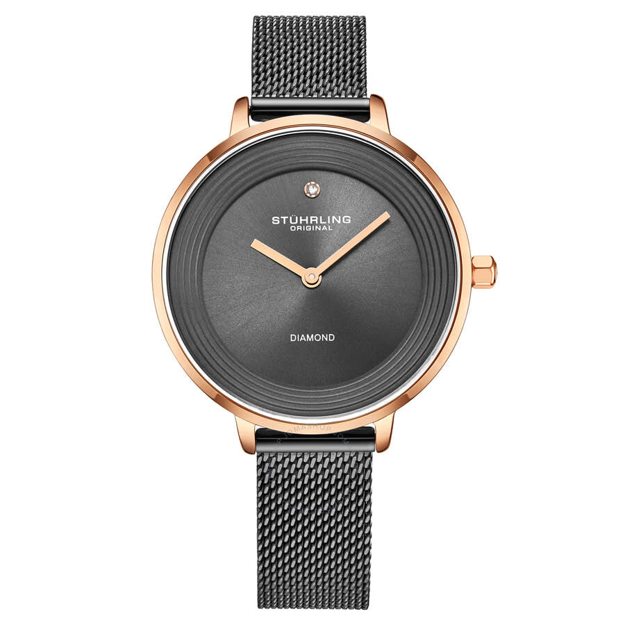Stuhrling Original Symphony Quartz Grey Dial Ladies Watch M16755 - Dawson Watches