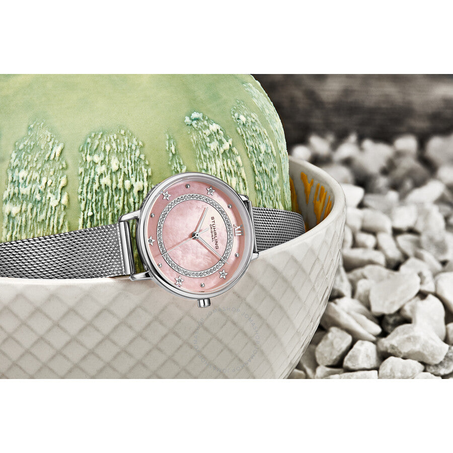 Stuhrling Original Symphony Quartz Pink Dial Ladies Watch M16874 - Dawson Watches #3