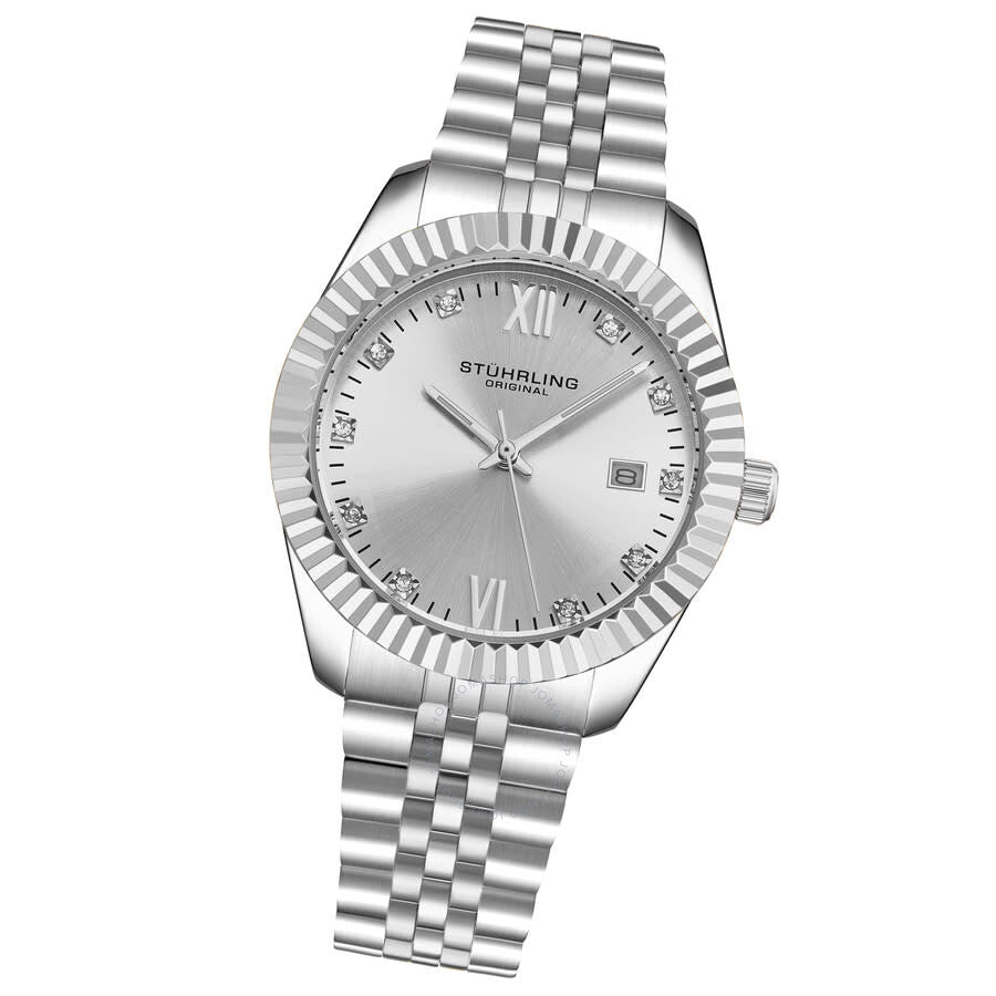 Stuhrling Original Symphony Quartz Silver Dial Ladies Watch M17180 - The Watches Men & Co #2