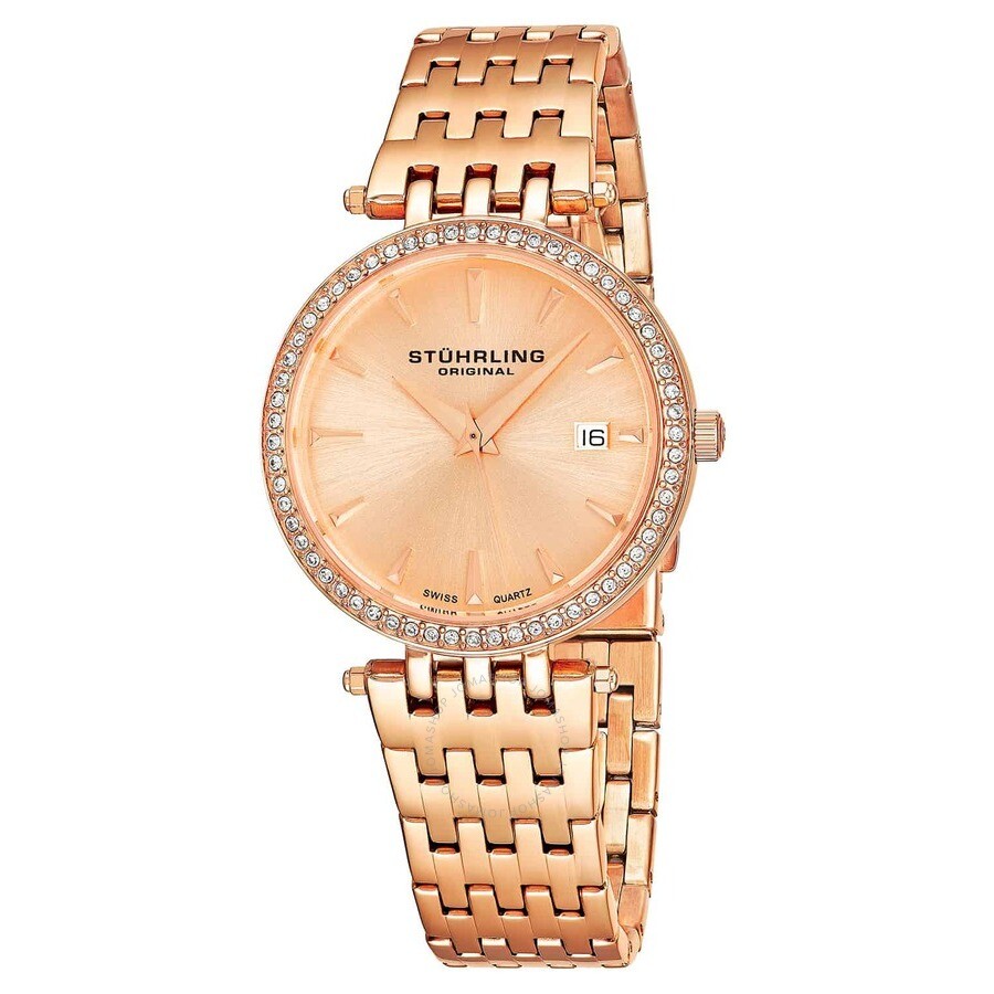 Stuhrling Original Symphony Rose Gold-tone Dial Ladies Watch M15335 - Dawson Watches