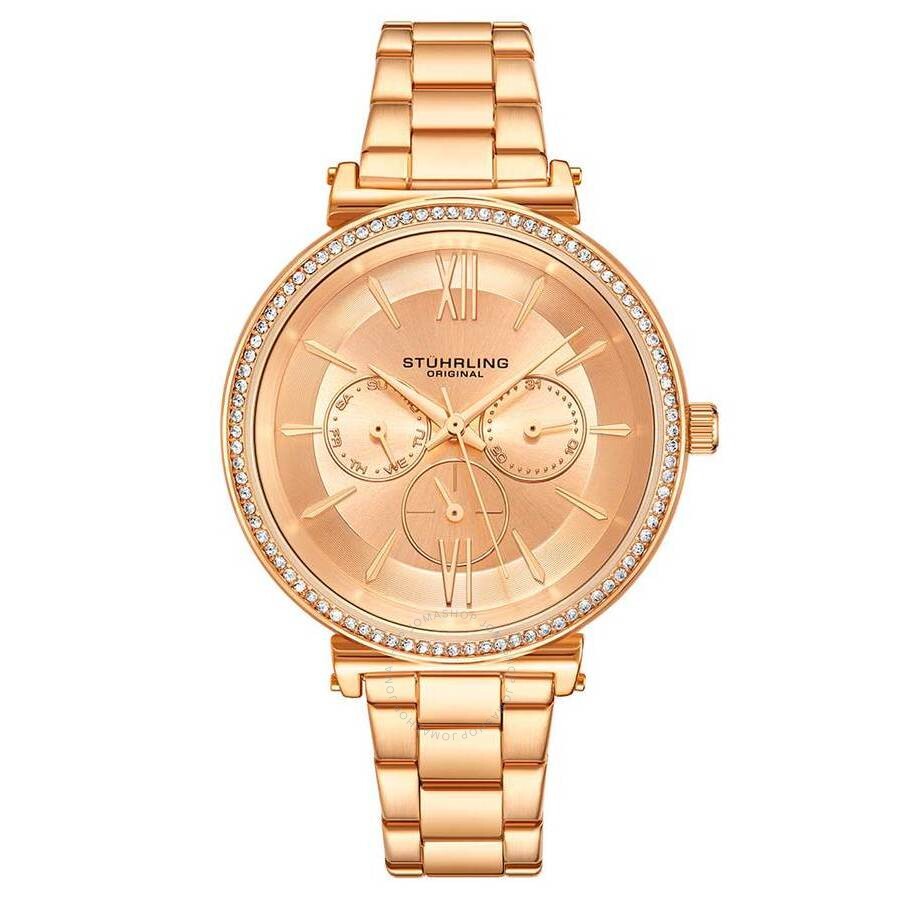 Stuhrling Original Symphony Rose Gold-tone Dial Ladies Watch M15628 - Dawson Watches