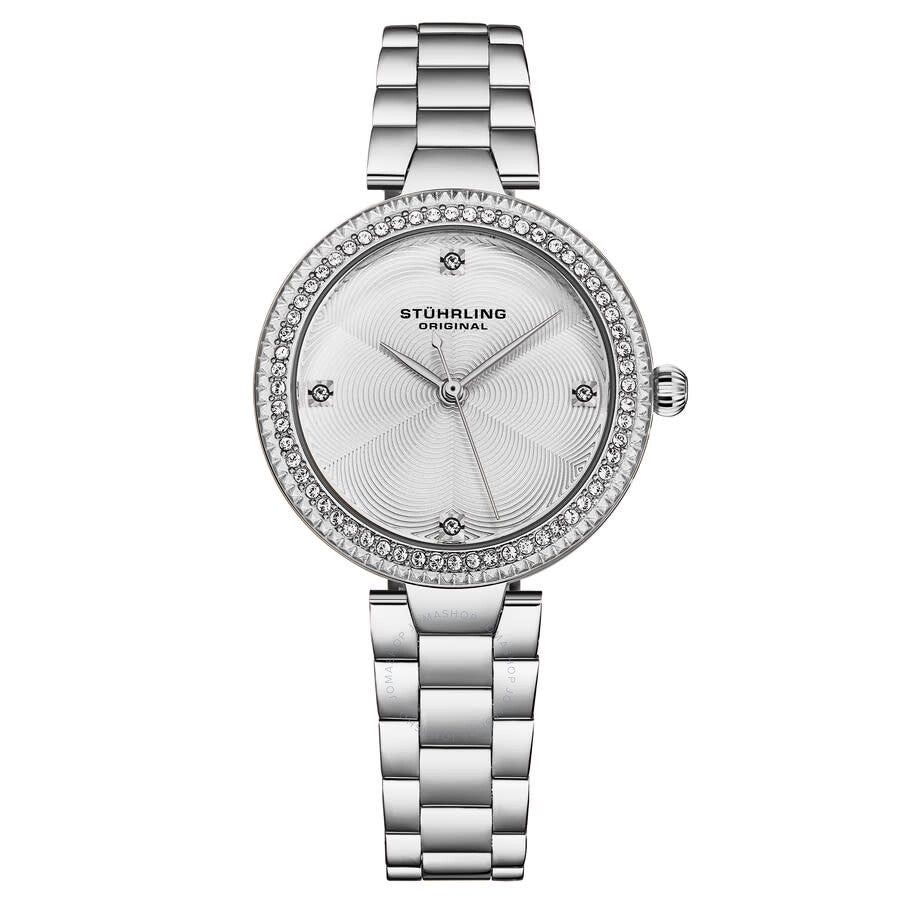 Stuhrling Original Symphony Quartz Silver Dial Ladies Watch M18002 - Dawson Watches