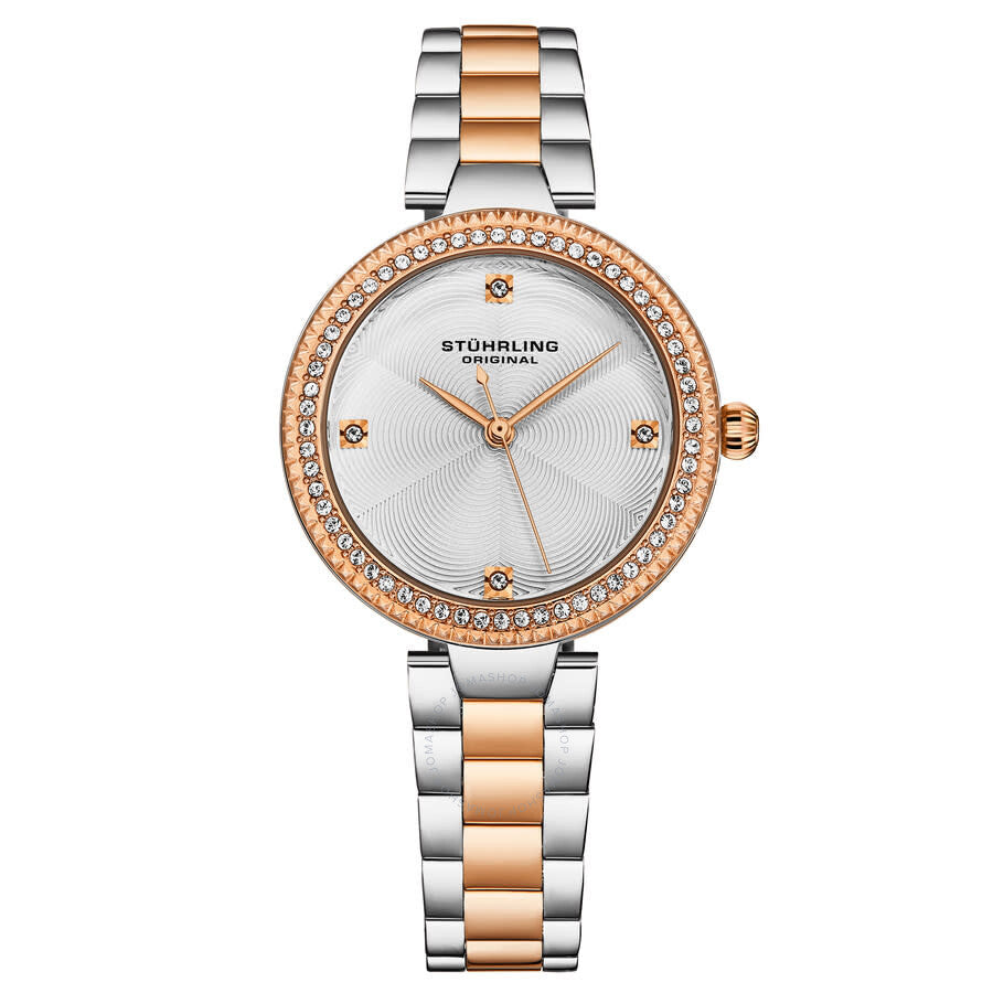 Stuhrling Original Symphony Quartz Silver Dial Ladies Watch M18004 - Dawson Watches
