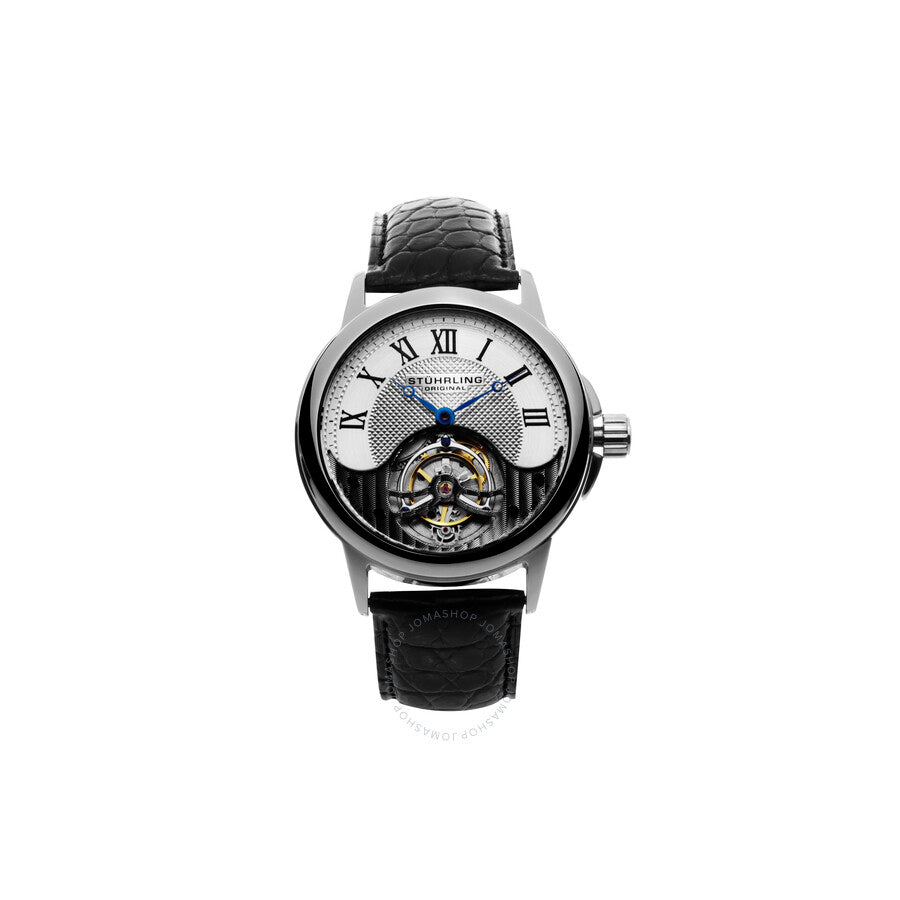 Stuhrling Original Tourbillon Hand Wind Silver Dial Men's Watch M16844#M16844 - Dawson Watches #6